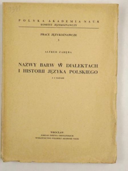 Nazwy barw w dialektach i historii języka polskiego