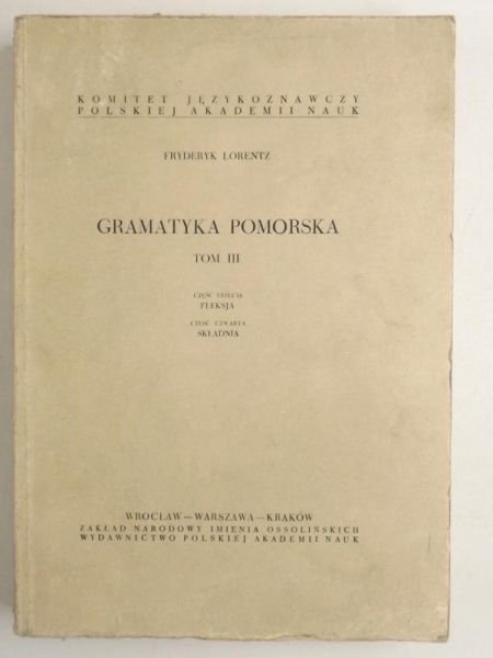 Gramatyka Pomorska Tom III