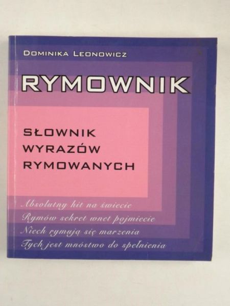 Rymownik. Słownik wyrazów rymowanych