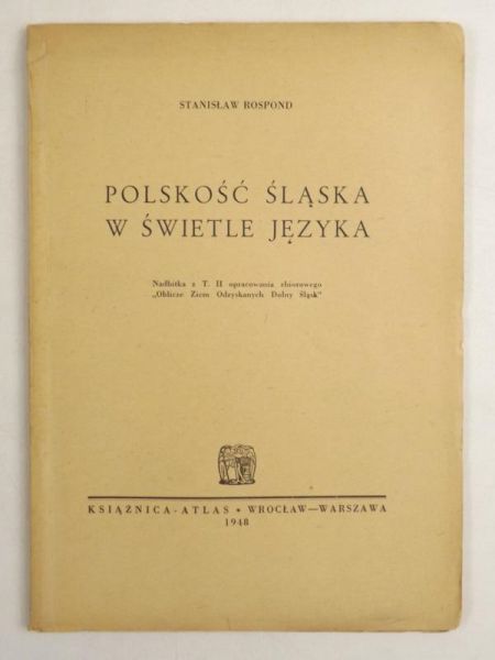 Polskość śląska w świetle języka, 1948 r.