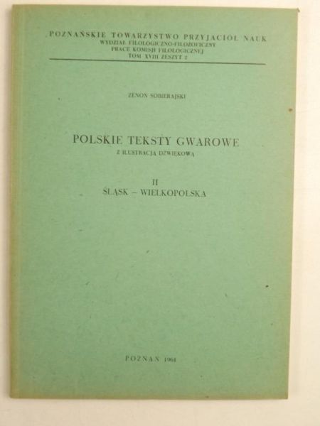 Polskie teksty gwarowe z ilustracją dźwiękową