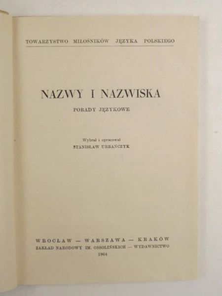 Nazwy i nazwiska: porady językowe