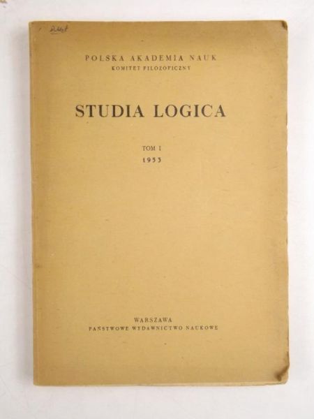 Studia Logica, Tom I