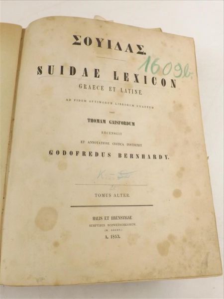 Suidae Lexicon Graece et Latine, Tom II, 1853 r.