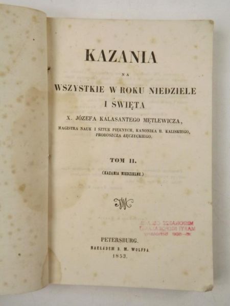 Kazania na wszystkie w roku niedziele i święta. Tom III, 1853 r.