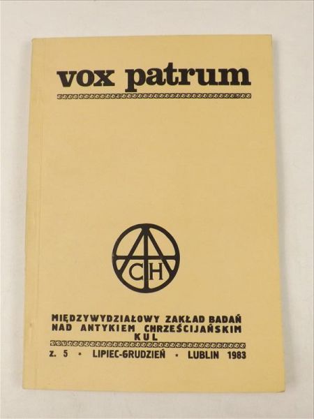 Vox Patrum z. 4, Styczeń-Czerwiec, 1983 r.