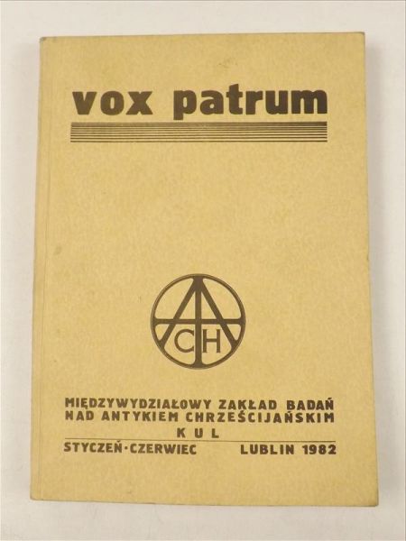 Vox Patrum. StyczeńCzerwiec, 1982 r.