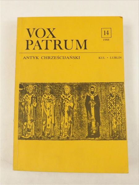 Vox Patrum. Antyk chrześcijański 14, 1988 r.