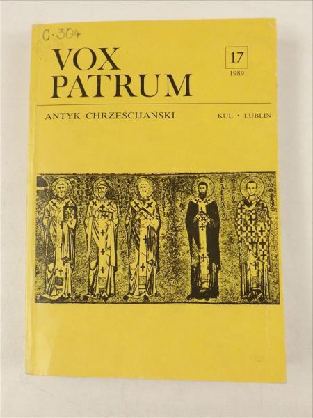 Vox Patrum. Antyk chrześcijański 17, 1989 r.