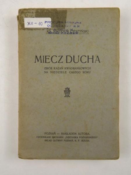 Miecz Ducha, 1922 r.