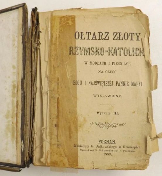 Ołtarz złoty rzymskokatolicki, 1883 r.