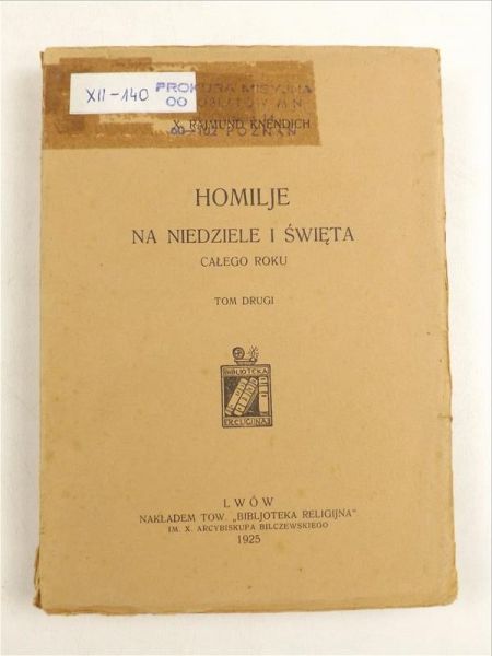 Homilje na niedziele i święta, Tom II, 1925 r.