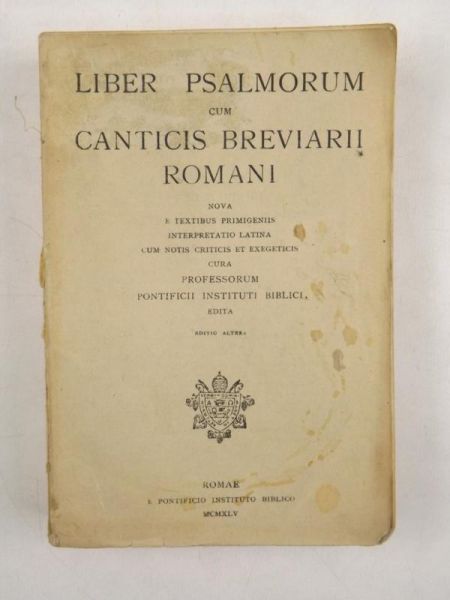 Liber Psalmorum cum Canticis Breviarii Romani, 1945 r.