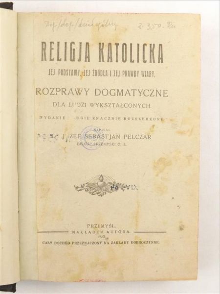 Religja katolicka, 1923 r.