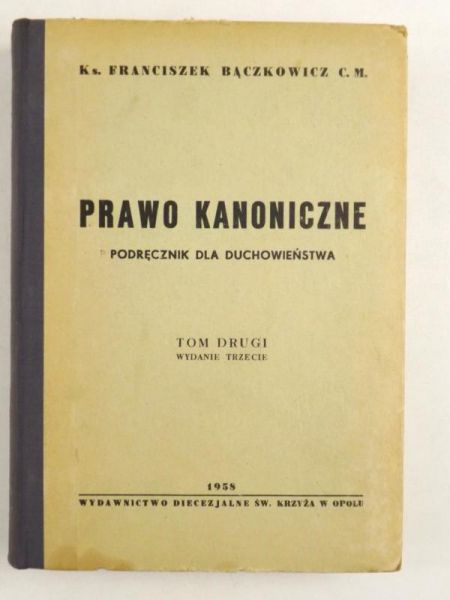 Prawo kanoniczne, Tom II