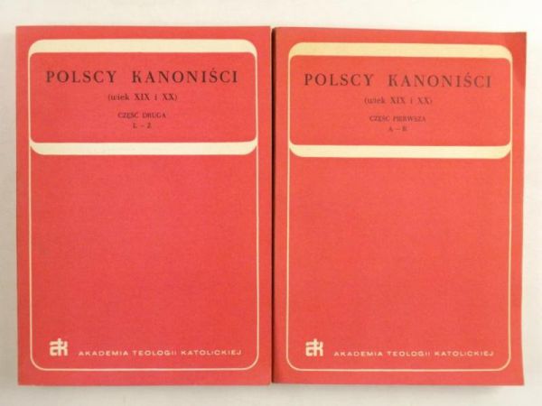 Polscy kanoniści (wiek XIX i XX), cz.1-2
