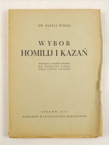 Wybór Homilij i kazań, 1947 r.