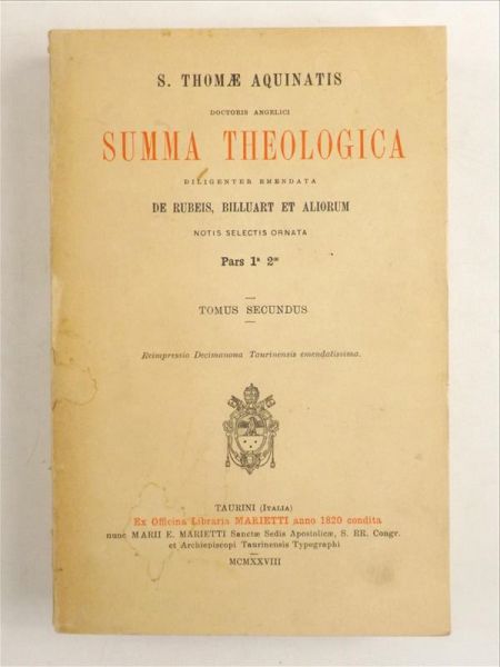 Summa Theologica, T. II, 1928 r.