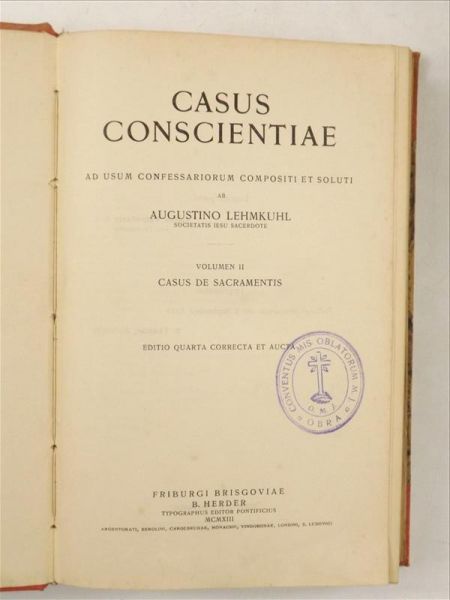 Casus Conscientiae, 1913 r.