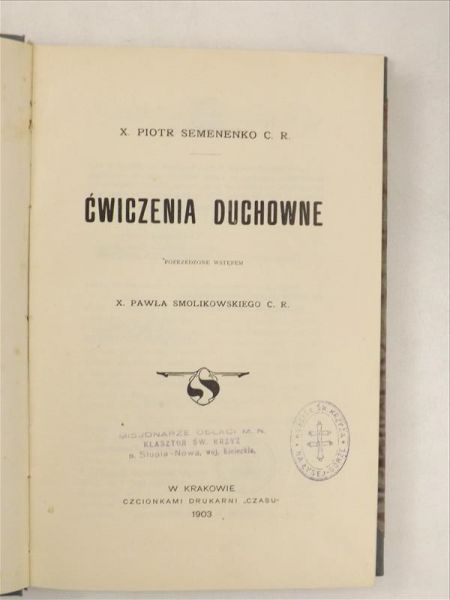 Ćwiczenia Duchowe, 1903 r.