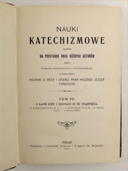 Nauki katechizmowe ułożone na podstawie nauk różnych autorów, Tom VII, 1912 r.