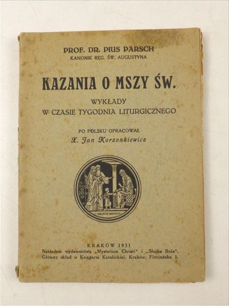 Kazania o mszy św., 1931 r.