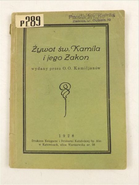 Żywot świętego Kamila i jego Zakon, 1928 r.
