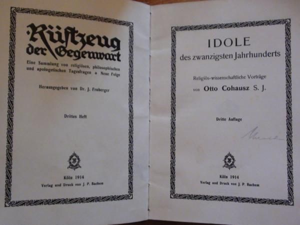 Idole des zwanzigsten Jahrhunderts, 1914 r.