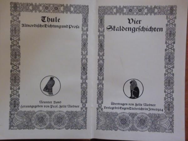 Vier Skaldengeschichten, wyd. 1914 r.