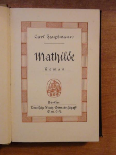 Mathilde - Roman 1927r.