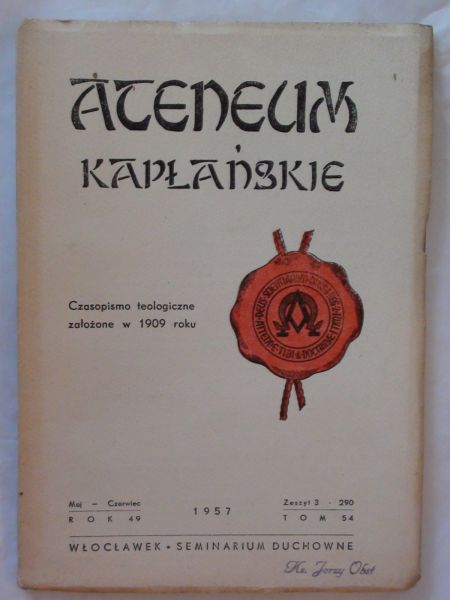 Ateneum Kapłańskie - Mięsięcznik 3/290 1957 r.