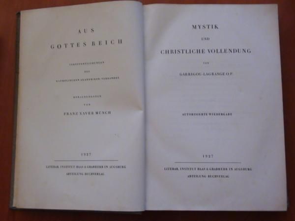 Mystik und christliche Vollendung (1927r.)