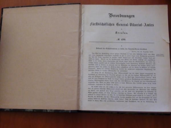 Verordnungen des Fürstbischöflichen General- (1898r.)