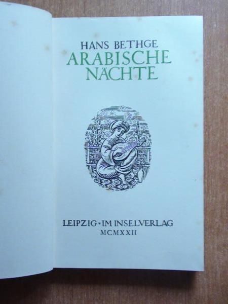 Arabische Naechte wyd. 1922