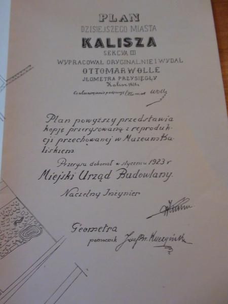 Plan miasta Kalisza z 1878 r.