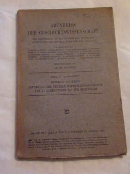 Meister Aloys,   - Grundriss der Geschichtswissenschaft, Band II. 2 Abschnitt  1907r.