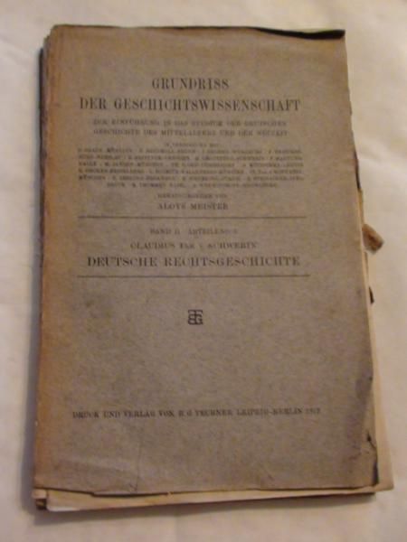Grundriss der Geschichtswissenschaft, Band II. Abteilung 5 1912r.