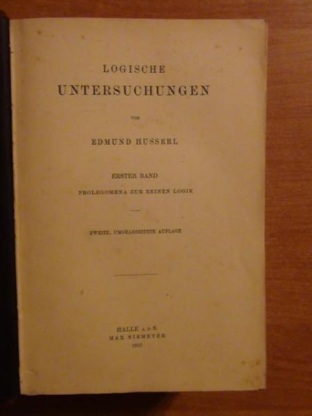 Logische untersuchungen 1919r.  Untersuchungen zur Grundlegung der allgemeinen Grammatik und Sprachphilosophie 1908r.