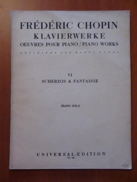 Chopin Frederic - VI scherzos & fantaisie (nuty, ok. 1930 r.)