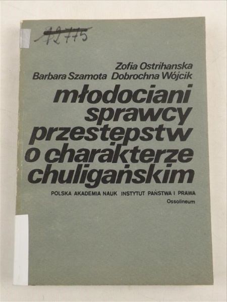 Ostrihanska Zofia, Szamota Barbara,   - Młodociani sprawcy przestępstw o charakterze chuligańskim