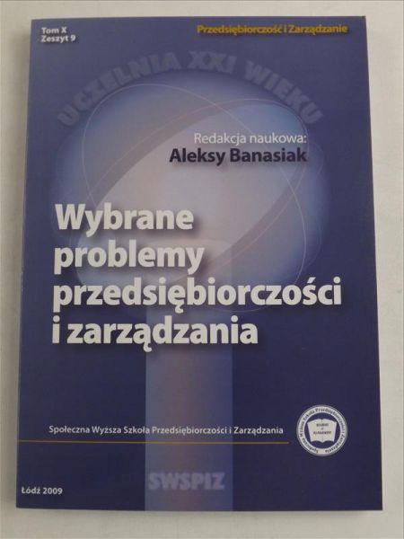 Wybrane problemy przedsiębiorczości i zarządzania