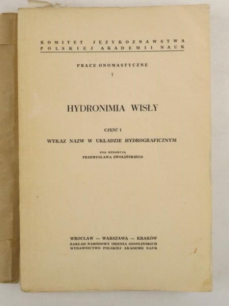 Hydronimia Wisły, Część I