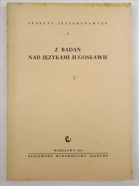 Z badań nad językami Jugosławii