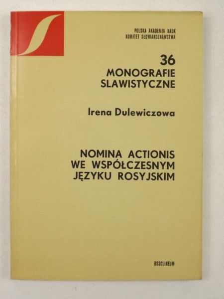 Nomina Actionis we współczesnym języku rozyjskim