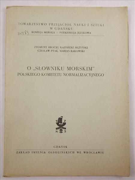 O "Słowniku morskim" Polskiego Komitetu Normalizacyjnego