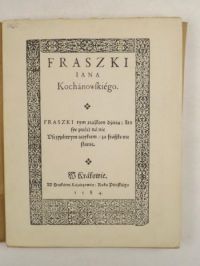 Fraszki Iana ego, reprint z 1584 r.