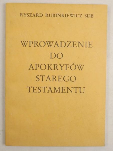 Wprowadzenie do Apokryfów Starego Testamentu