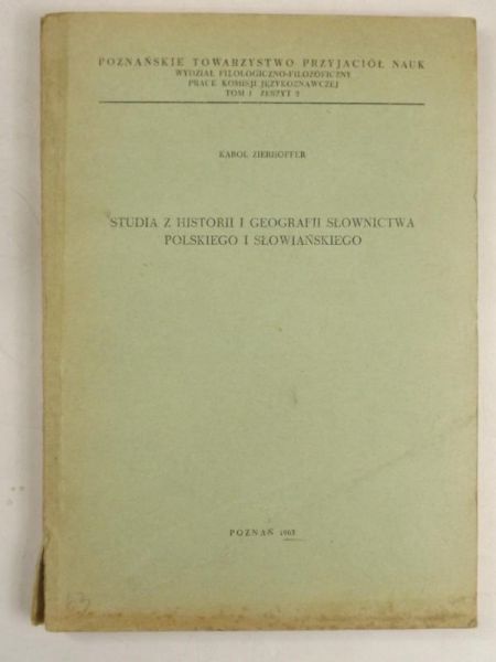 Studia z historii i geografii słownictwa polskiego i słowiańskiego