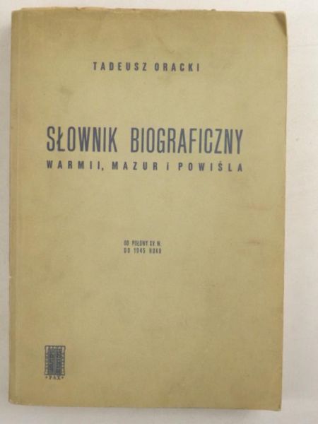 Słownik biograficzny Warmii, Mazur i Powiśla