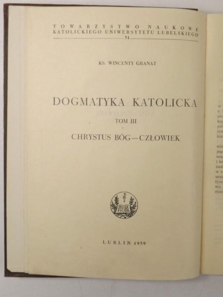 Granat Wincenty - Chrystus Bóg - Człowiek